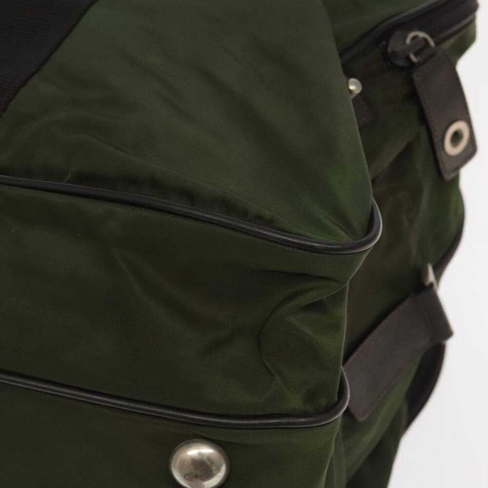 PRADA Boston Bag Nylon Khaki Silver - Picture 12 of 16